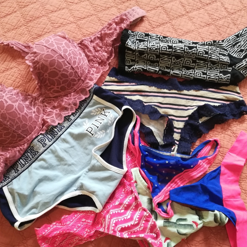 Victoria Secret Pink Underwear,Socks,Bra bundle